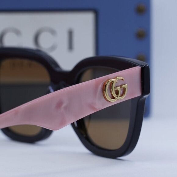 Gucci GG0998S 005 Square Sunglasses - Black/Pink/Brown main image 8